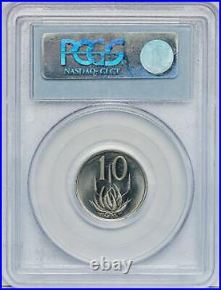 1967 South Africa English 10 Cents Pcgs Pr68 Proof Finest Known Worldwide