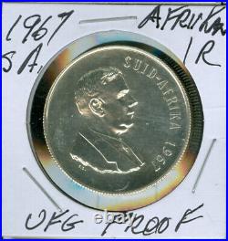 1967 South Africa Silver Afrikaan 1 Rand Ultra Finest Proof Rare 25,000 Minted