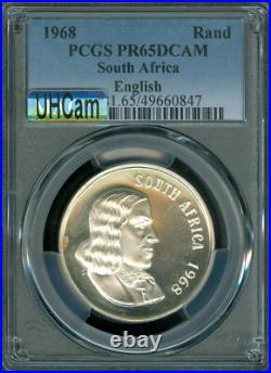 1968 South Africa Silver English Rand Pcgs Pr65 Dcam Mac Ultra Heavy Spotless