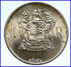 1969 SOUTH AFRICA Presidency T. E. Donges VINTAGE Proof Silver 1 Rand Coin i96102