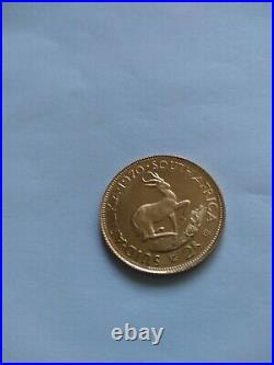 1970 2 Rand Gold Coin 22ct South Africa Mint Rare And In Excellent Condition
