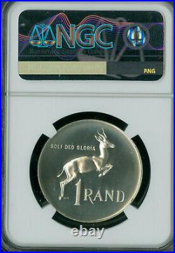 1975 South Africa Silver 1 Rand Ngc Pf67 Cameo Mac Spotless