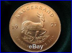 1977 FULL TROY OUNCE GOLD VINTAGE KRUGERRAND SOUTH AFRICA Uncirculated