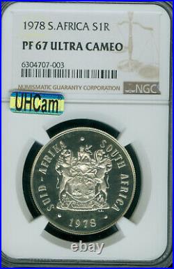 1978 South Africa Silver 1 Rand Ngc Pf67 Ucam Mac Uhcam Spotless