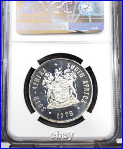 1978 South Africa Silver 1 Rand Springbok Ngc Pf 67 Ultra Cameo Rare Gem Proof