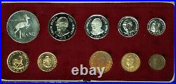 1979 South Africa 10 Coin Proof Set with Gold & Silver Rands in Mint Box