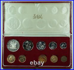 1979 South Africa 10 Coin Proof Set with Gold & Silver Rands in Mint Box