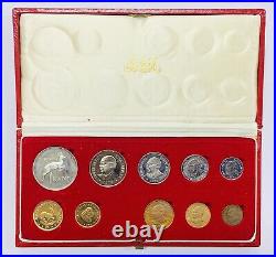 1979 South Africa 10 Proof Coin Set Gold & Silver-In Display Box