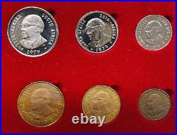 1979 South Africa 10 Proof Coin Set Gold & Silver-In Display Box