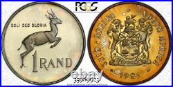 1981 South Africa 1 Rand Silver Proof PCGS PR65CAM Beautifully Toned 9923