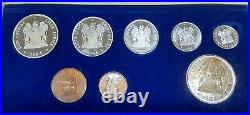 1984 South Africa 8 Coin Proof Set with Silver 1 Rand Coin in Mint Box