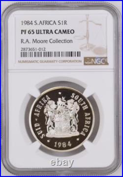 1984 South Africa SILVER 1 RAND NGC PF65 ULTRA CAMEO PROOF R1