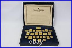 1985 South Africa Sterling Silver Gold Plated Gilded Hallmark Stamp Set withBox