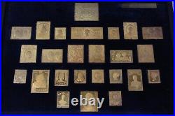 1985 South Africa Sterling Silver Gold Plated Gilded Hallmark Stamp Set withBox