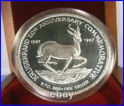 1987 Proof 5 Troy Oz Silver Krugerrand In Original Box Cheap