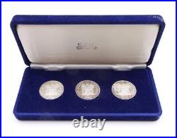 1988 South Africa 3-silver coin Choice Proof set
