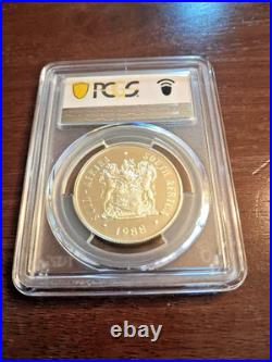 1988 South Africa Huguenots Silver Rand. PCGS PR68DCAM. Top Pop 1 or 2