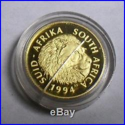 1994 South Africa Natura Series Gold and Silver Set of 4 Lion Coins