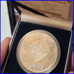 1997 KNYSNA SEAHORSE SILVER PROOF 2 rand south africa R2 with case coa common