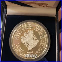 1997 KNYSNA SEAHORSE SILVER PROOF 2 rand south africa R2 with case coa common