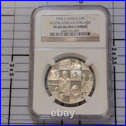 1998 South Africa SILVER 1 rand PF 68 PROTEA NGC R1 COLLAGE YEAR OF CHILD