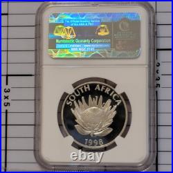 1998 South Africa SILVER 1 rand PF 68 PROTEA NGC R1 COLLAGE YEAR OF CHILD