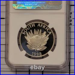 1998 South Africa SILVER 1 rand PF 68 PROTEA NGC R1 COLLAGE YEAR OF CHILD
