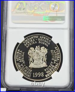1998 South Africa Silver 2 Rand S2r Jackass Penguin Ngc Pf 69 Ultra Cameo Rare