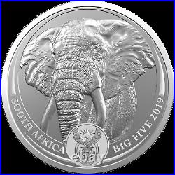 1 Ounce Fine Silver Big Five Elephant South Africa 2019 Blister Elephant Silver