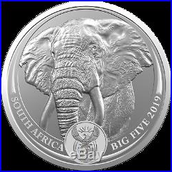 1 Ounce fine Silver Big Five Elephant South Africa 2019 Blister Elefant silber