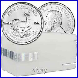 1 Oz South African Silver Krugerrand Coin BU (No Culls, Random Dates) Lot of 20