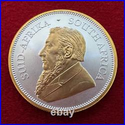 1 Troy OZ. 999 Silver 2018 South African Krugerrand with 24K Gilding by SFS