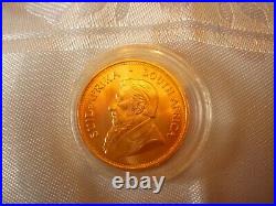 1oz Gold Krugerrand 1971 South African, with capsule