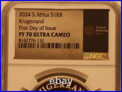 1oz Silver Krugerrand Proof NGC PF70 First Day of Issue. 999 Silver S1KR 2024