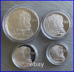 2000 South Africa Silver Proof Set The Lion-Predator of Africa 3.75 Oz Silver