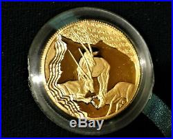 2001 Africa 4 Gold Coin Natura Oryx Proof Set AU 999.9 sterling silver oryx head