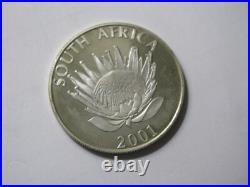 2001 South Africa 1 Rand Silver 925 Proof coin rare low mintage Tourism Afrika