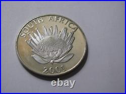 2001 South Africa 1 Rand Silver 925 Proof coin rare low mintage Tourism Afrika