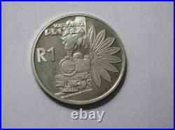 2001 South Africa 1 Rand Silver 925 Proof coin rare low mintage Tourism Afrika