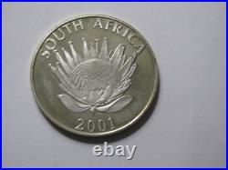 2001 South Africa 1 Rand Silver 925 Proof coin rare low mintage Tourism Afrika