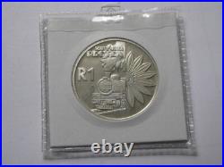 2001 South Africa 1 Rand Silver 925 Proof coin rare low mintage Tourism Afrika