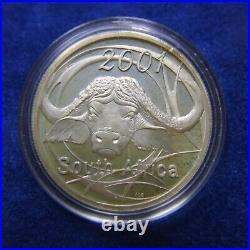 2001 South Africa Silver 4 Coin Proof Wildlife Series African Buffalo withBox &COA
