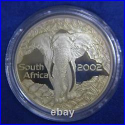 2002 South Africa set of 4 silver coins 50 20 10 5 cents Wildlife Elephant