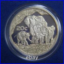 2002 South Africa set of 4 silver coins 50 20 10 5 cents Wildlife Elephant