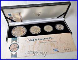 2003 South Africa Wildlife Series 4 Coin Silver Proof Set The Rhino 3.75oz ASW
