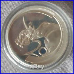 2003 South Africa rhino coin set 50 5 cent silver. 925 PP BOX + COA 1500 pcs