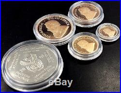2003 Tiffany Diamond Krugerrand Set! Four gold coins! One silver coin withDiamond