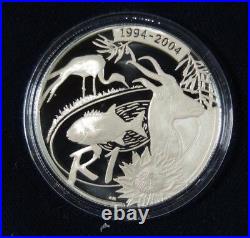 2004 South Africa Protea Series Gem Proof 1 Rand Silver Coin COA Low Mintage