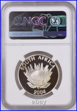 2004 South Africa SILVER 1 RAND NGC PF69 PROOF R1