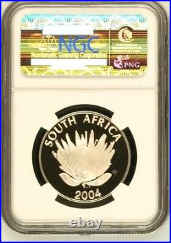 2004 South Africa SILVER 1 RAND NGC PF70 PROOF R1 Protea